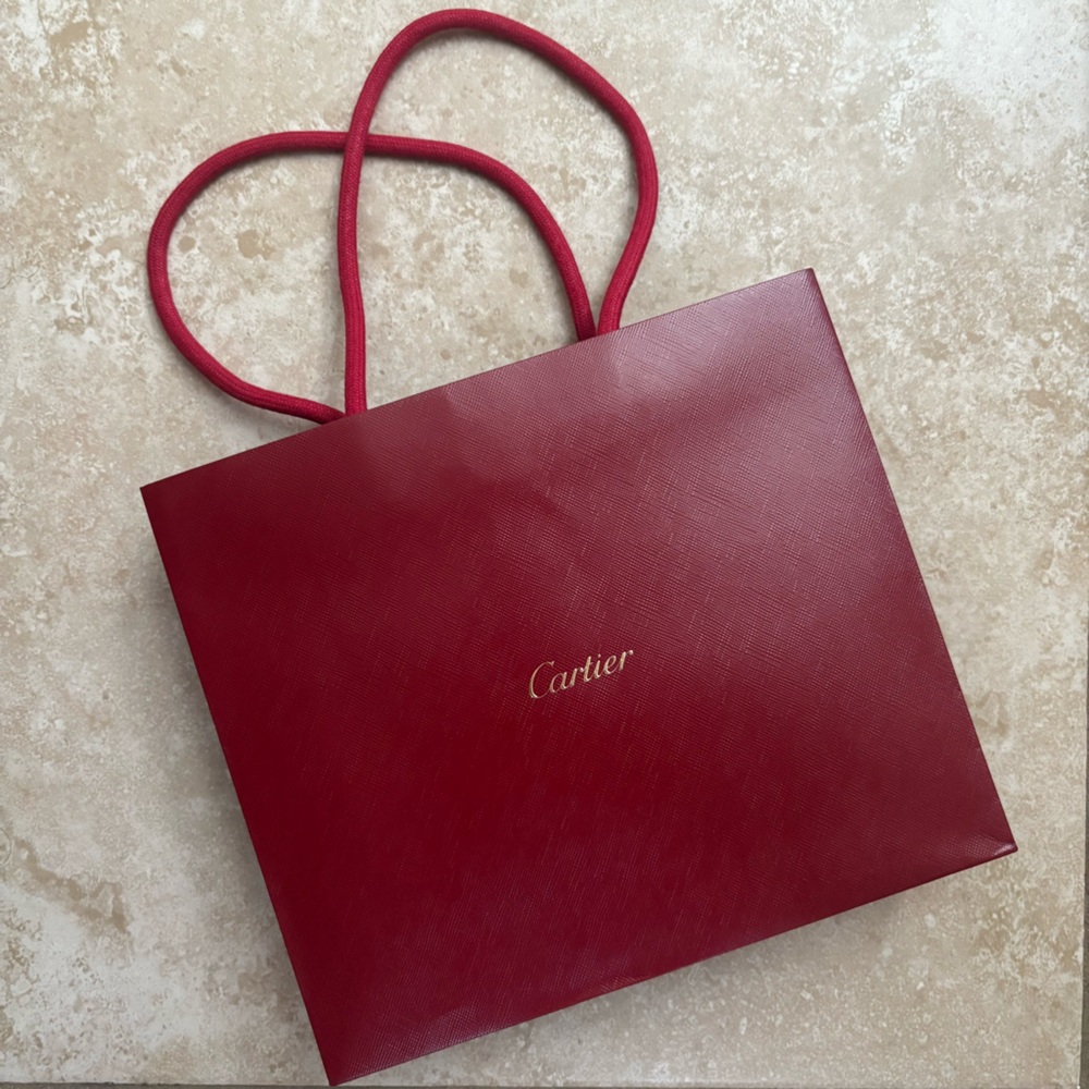 Cartier Deep Red Shopping Bag